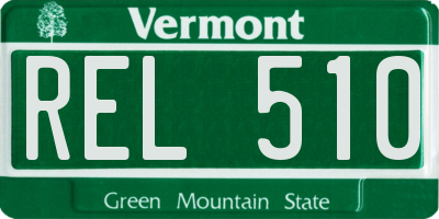 VT license plate REL510