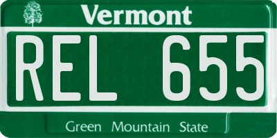 VT license plate REL655