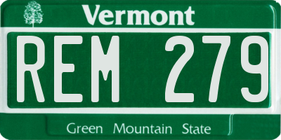 VT license plate REM279