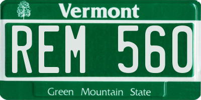 VT license plate REM560
