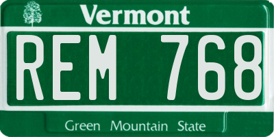 VT license plate REM768