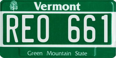 VT license plate REO661