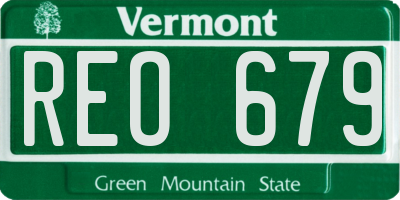 VT license plate REO679