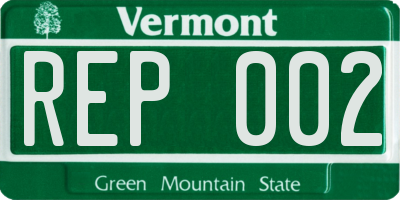 VT license plate REP002