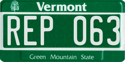 VT license plate REP063