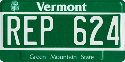 VT license plate REP624