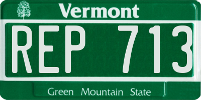 VT license plate REP713