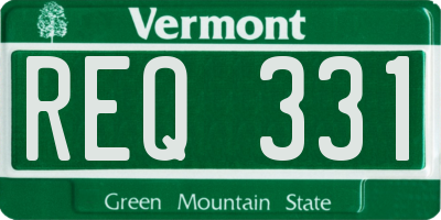 VT license plate REQ331