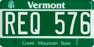 VT license plate REQ576