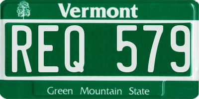 VT license plate REQ579