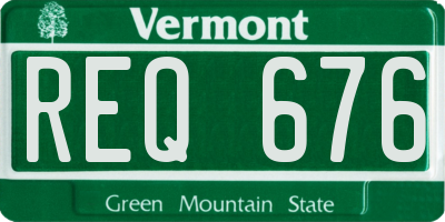 VT license plate REQ676