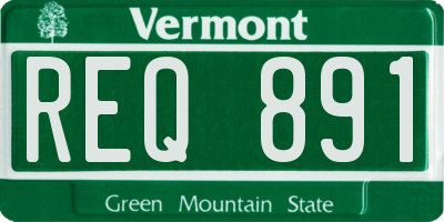 VT license plate REQ891