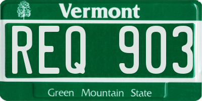 VT license plate REQ903