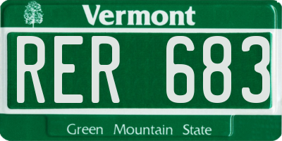 VT license plate RER683