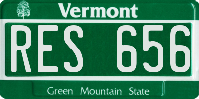 VT license plate RES656