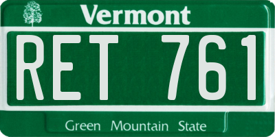VT license plate RET761