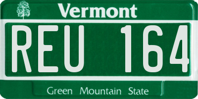 VT license plate REU164
