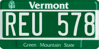 VT license plate REU578