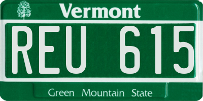 VT license plate REU615