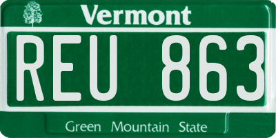 VT license plate REU863