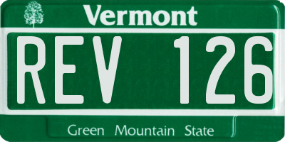 VT license plate REV126