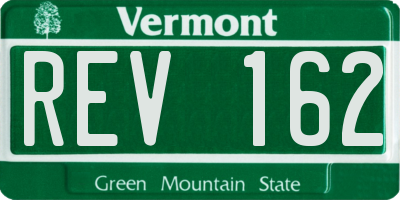 VT license plate REV162