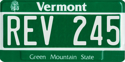 VT license plate REV245