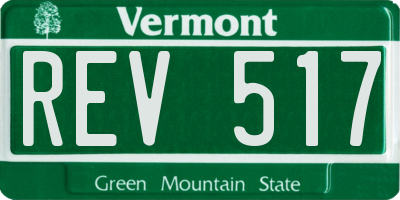 VT license plate REV517