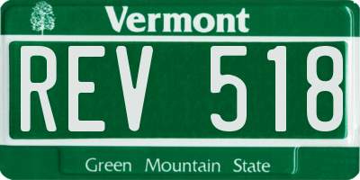 VT license plate REV518