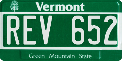 VT license plate REV652