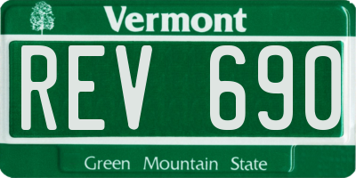 VT license plate REV690