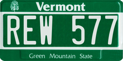 VT license plate REW577