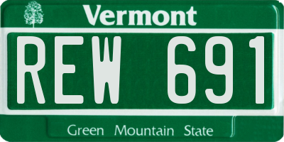 VT license plate REW691