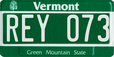 VT license plate REY073