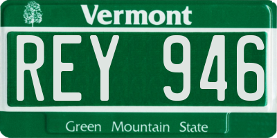 VT license plate REY946