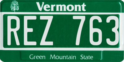 VT license plate REZ763