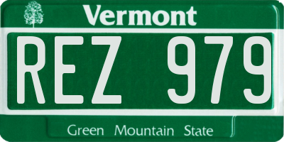 VT license plate REZ979