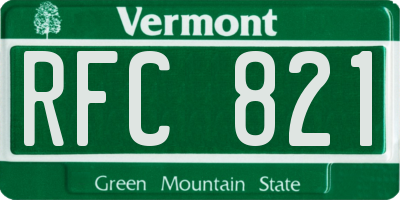 VT license plate RFC821