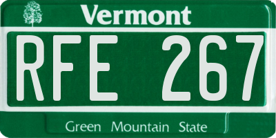 VT license plate RFE267