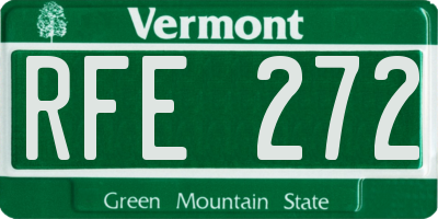 VT license plate RFE272