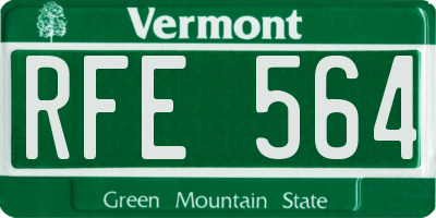 VT license plate RFE564