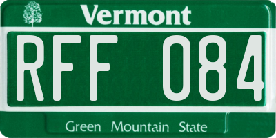 VT license plate RFF084