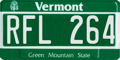 VT license plate RFL264