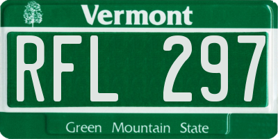 VT license plate RFL297