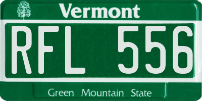 VT license plate RFL556