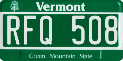 VT license plate RFQ508