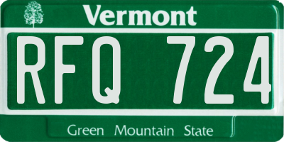 VT license plate RFQ724