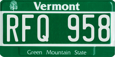 VT license plate RFQ958