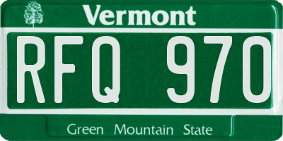VT license plate RFQ970
