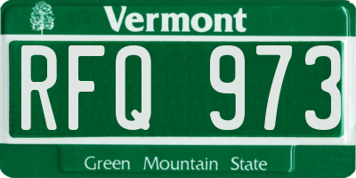 VT license plate RFQ973